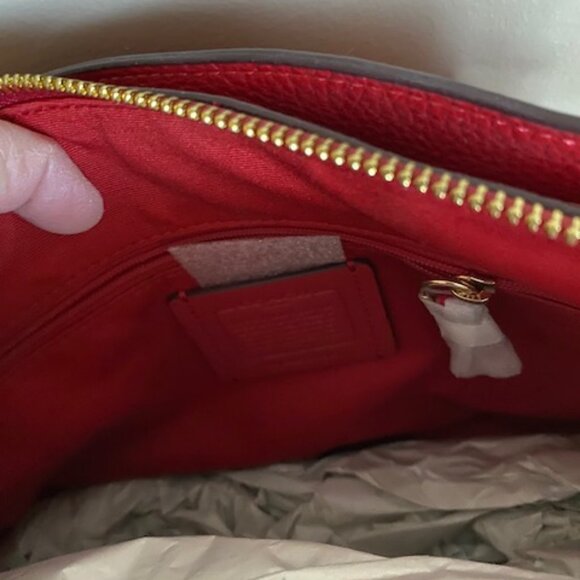 Coach Remi Satchel Pink Pebbled Leather Crossbody Shoulder Handbag 1317 - Picture 4 of 4